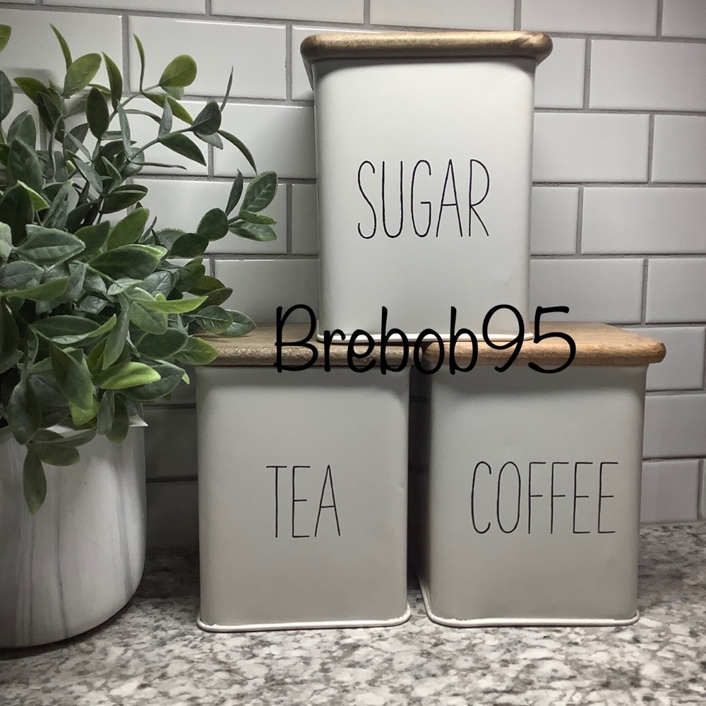Rae Dunn inspired Farmhouse white canister set -3